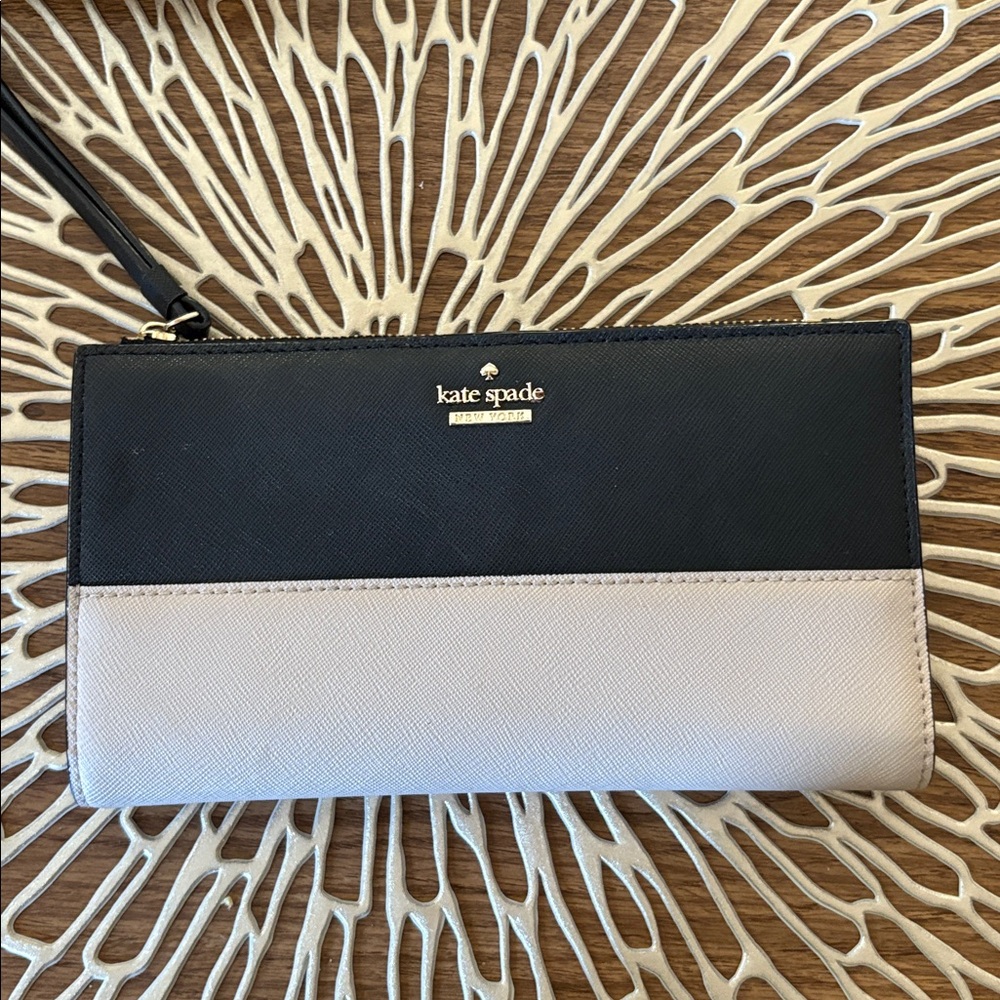 Kate Spade Two-Tone Black and Cream Clutch